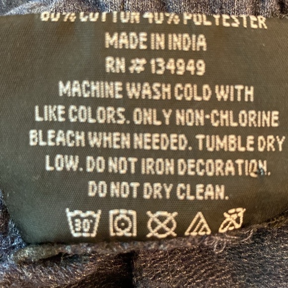 True Religion Relaxed Sweatpants Loungwear Pants Navy Silver Big Logo Size LARGE - Picture 7 of 7